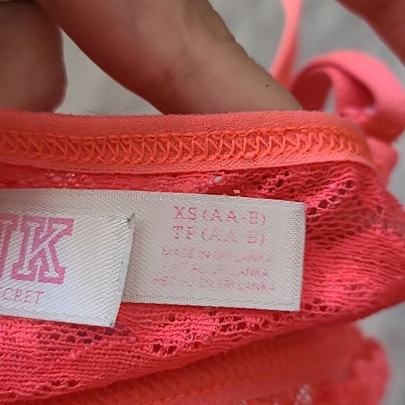 Pink by victoria secret‎ bright orange lightly lined bralette size xs - Picture 5 of 6